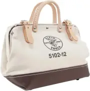 5102-12 Heavy Duty Natural Canvas Tool Bag, Tool Tote, Multi-Purpose Bag with Wi