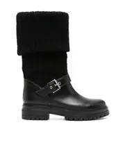 Gianvito Rossi Thurso Strap Detailed Pull-On Biker Boots 36,37.5,37,38,39,40,41 BLACK