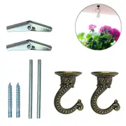 Catzon 2 Pack Ceiling Hooks Heavy Duty Swag Hook with Hardware for Hanging Plants - Bronze