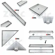 STAINLESS STEEL LINEAR FLOOR TILE INSERT BATHROOM SHOWER GRATE WATER WASTE DRAIN