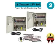 18 Channel 12V DC 10A PTC Fuse Power Supply Distribution Box with DC Connectors