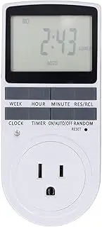 Timer Outlet, Intelligent Programmable Indoor Timed Power Switch, 600mAh Power Timing Automatic Control Outlets with Countdown and Shutdown Modes, Flame Retardant (AU Plug