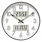 Wall Clock Silent Home Office Round Hanging Wallclock Large Digital Display