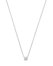 Bloomingdale's Fine Collection Diamond Certified Solitaire Pendant Necklace in 14K White Gold, 0.40 tcw