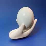 Small Easter Egg Holder Display, Porcelain Hand Also Pocket Watch/Brooch Holder