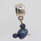 NEW AUTHENTIC PANDORA CHARM MICKEY MOUSE EAR HAT BLUE 791471NCB W SUEDE POUCH