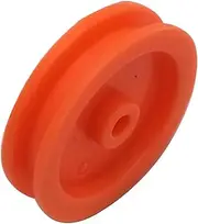 EUDAX 100 Pcs 2mm Hole Orange Plastic Belt Pulley for DIY RC Toy Car Airplane