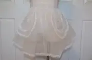 Vtg Half Apron White Sheer Chiffon w/ Lace Trim Sexy Housewife Mid Century Nwts