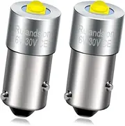 Ruiandsion BAW9S Car LED Lamp White 6-30V Non Polarity 3535 1SMD Chipsets Instrument Light Reading Light Replacement Pack of 2