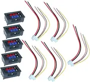 Obd11 Auto Panel Meter 5pcs Dc Voltmeter Car Voltage Tester Dual Display Amp Volt Gauge