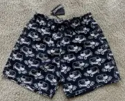 NWT 100% Authentic Vilebrequin MOOREA Swim Trunks - M - NAVY BLUE - MEN - MEDIUM