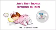 10 Baby Shower Scratch Off tickets personalized Cute Baby Girl party game