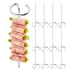 10/15/20pcs Creative Vertical Skewers Stainless Steel Barbecue Skewers Grilling