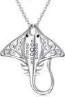 925 Sterling Silver Stingray Necklace Manta Ray Turtle Dolphin Charm Tortoise Ne