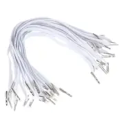 50 Pcs 10.4" Elastic Barbed Cord 6mm Loop Stretch Flat String with Barb, White