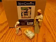 New Creative Mini Garden Holy Family Manger Scene and (3) Wise Men - NIB