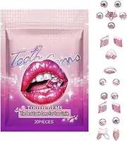 [Generic] Teeth Jewelry Gems | Teeth Jewelry Starter Kit | Temporary Gem Starter Kit, Fashionable Crystals Tooth Jewelry Kit Easy To Use For All Types Of Teeth