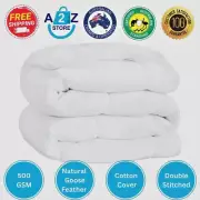 Laura Hill 500GSM Goose Down Feather Comforter Doona - Queen All Natural Quilt