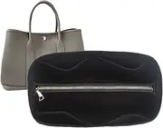 [XIAOYIBAIHUOUK] Bag Organizer Liner Storage Bag Bag Storage Insert Portable Makeup Bag for Hermes Garden Party, Black B, For Garden party 36