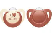 NUK: For Nature Silicone Soothers - 18-36 Months Red (2 Pack)
