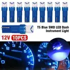 10X DASHBOARD BULB GLOBE CONVEX LENS 12V DASH INSTRUMENT LIGHT T5 BLUE SMD LED