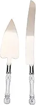BEBEMOKO Rustic Wedding Cake Serving Set Cake Server Spatula Knife Server Kit for Birthday Anniversary Party Tableware