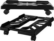 TEHAUX Computer Stand CPU Stand with Wheels Under Desk Shelf Laptop Cart Office Desk Accessories Computer Tower Holder CPU Holder with Wheels Black Abs
