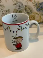 Peanuts Charlie Brown, Linus And Snoopy Christmas Tree Lights 20 oz Mug