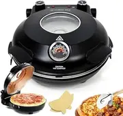 Electric Pizza Maker, 1200W Indoor Portable Pizza Oven, 50-420℃ Temperature Control, Double-Sided Heating, Non-Stick Coating, for Pizzas/Nachos/Fajitas/Omelettes