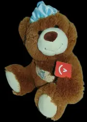 Aurora 12" Get Well Brown Teddy Bear Stuffed Plush Band-Aid Tummy