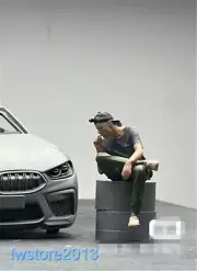 1/18 Cross Leg Man 4" Resin Figurines Figure Model For Cars Vehicles Display Toy