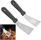 2 Pack Kitchen Spatula, Mini Spatula Stainless Steel Small Spatula for Kitchen