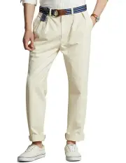 [Polo Ralph Lauren] Whitman Relaxed Fit Pleated Chino Pant in Natural