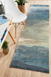 Monet Stunning Blue Runner Rug