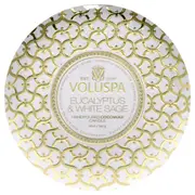 3 Wick Tin Candle - Eucalyptus and White Sage by Voluspa for Unisex - 12 oz Candle