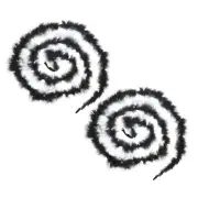 2 Pcs 6.6 Ft Feather Boas Feather for DIY Craft Sewing Trim Party Home Black