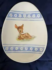 Disney Store Bambi and Thumper Ceramic Egg-Shaped Plates