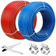 Pipe 1/2 In 100ft 2 Rolls PEX Tubing EVOH PEX-B Pipe Non Oxygen Barrier Durable
