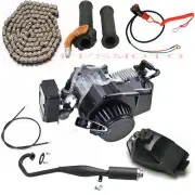 47cc 49cc 2Stroke Engine Motor Fuel Tank Exhaust Pipe for Scooter ATV Quad Buggy