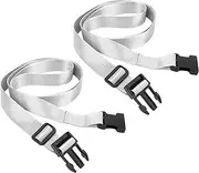[Germerse] Adjustable Luggage Strap, Wear-Resistant Traveling Baggage Strap Reinforced Buckle Quick Identify Silky for Laggages(Silver)