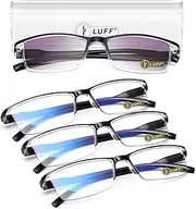 LUFF 4Pcs Anti-Blue-ray Reading Glasses Portable Ultra-Light Readers