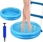 2 Pack Inflatable Pool Foot Bath Basin with Pump,Portable Foot Soaking Bath Basin for Beach, Ground Swimming Pools Accessories Suitable for Swimming Pool Clean Feet,Pool Spa