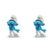 2x Schleich 2.1'' Scaredy Smurf Action Figure/Figurine Kids/Children Toy 3-8y