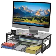 Computer Monitor Stand Riser, office organizer with Drawer, Office Organizers