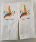 PERSONALIZE MAGICAL UNICORN HORSE STAR WHITE BATH HAND TOWEL SET GYM
