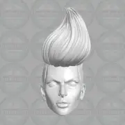 Mohawk Punk Rocker custom head for Post-Apocalyptic & more figures