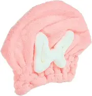 FOYTOKI Absorbent Hair Hat for Quick Drying Soft Fleece Towel Turban for Wet Hair Stylish Dual Color Design Hair Drying Cap for Women