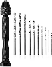 Mr. Pen- Hand Drill with 10 Drill Bits (0.6-3.0mm), Jewelry Drill, Resin Drill, Mini Drill, Hand Drill for Jewelry Making, Pin Vise Hand Drill, Hand Drill for Resin, Micro Drill Bit, Mini Drill Set