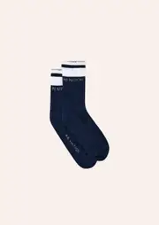 HOMAGE SOCK IN DARK NAVY & OPTIC WHITE, S/M