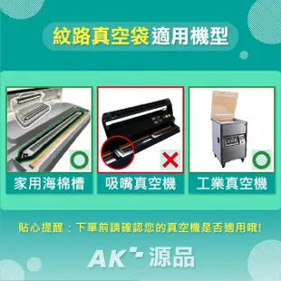 【AK源品】共擠 紋路真空袋捲 20x500cm 一捲(真空紋路袋捲 食品紋路包裝袋捲 單面紋路真空袋 紋路袋捲)